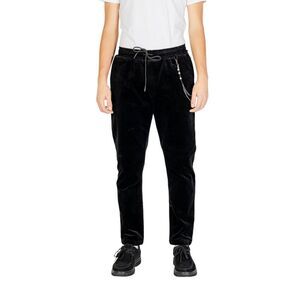 Gianni Lupo Black Cotton Casual Men's Pants